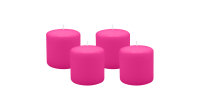 4er Set Adventskranzkerzen Fuchsia Pink Ø 100 x...