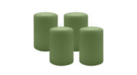 4er Set Adventskranzkerzen Grün Ø 100 x 150 mm