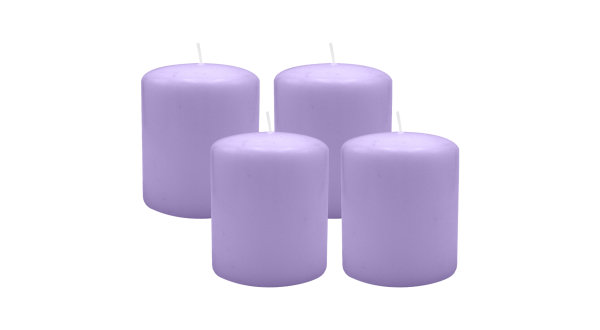 4er Set Adventskranzkerzen Lavendel-Lilac Ø 100 x 120 mm
