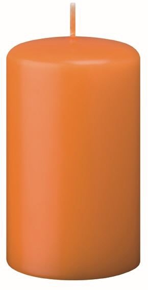 Stumpenkerzen (Flachkopf) Mango Orange 200 x Ø 50 mm, 4 Stück
