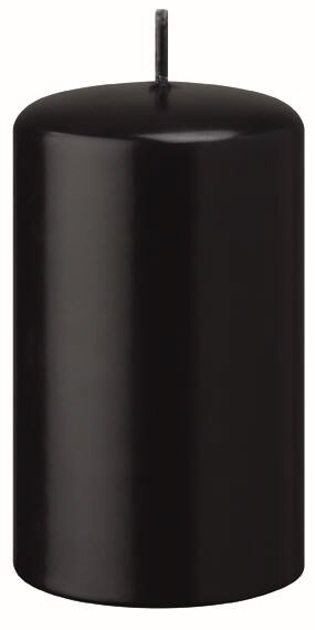 Stumpenkerzen (Flachkopf) Schwarz 100 x Ø 60 mm, 12 Stück