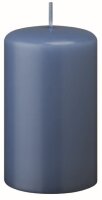 Stumpenkerzen (Flachkopf) Jeans Blau 100 x Ø 60...