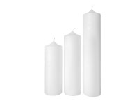 Kaminkerzen-Set Weiß 3er Ø 80 mm