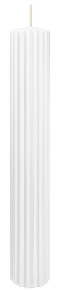 Kerzen-Gerillt in Weiß 300 x Ø 45 mm im 4er Set