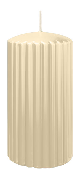 Kerzen-Gerillt in Bisquit 150 x Ø 80 mm im 4er Set
