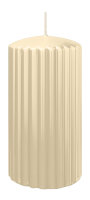 Kerzen-Gerillt in Bisquit 150 x Ø 80 mm im 4er Set