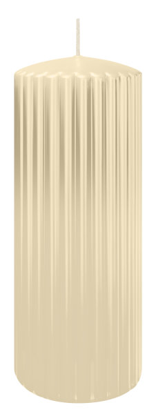 Kerzen-Gerillt in Bisquit 200 x Ø 80 mm im 4er Set