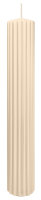 Kerzen-Gerillt in Creme 300 x Ø 45 mm im 4er Set