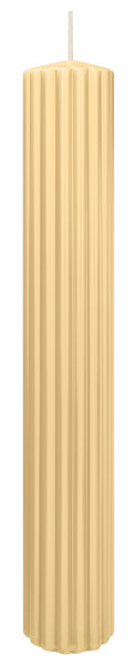 Kerzen-Gerillt in Champagner 300 x Ø 45 mm im 4er Set