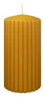 Kerzen-Gerillt in Natur 150 x Ø 80 mm im 4er Set