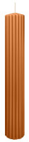 Kerzen-Gerillt in Cognac 300 x Ø 45 mm im 4er Set