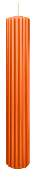 Kerzen-Gerillt in Aprikose 300 x Ø 45 mm im 4er Set