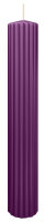 Kerzen-Gerillt in Brombeer 300 x Ø 45 mm im 4er Set