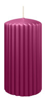 Kerzen-Gerillt in Cardinal 150 x Ø 80 mm im 4er Set