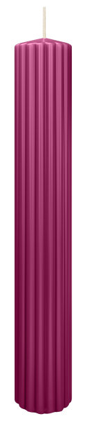 Kerzen-Gerillt in Cardinal 300 x Ø 45 mm im 4er Set