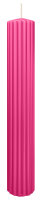 Kerzen-Gerillt in Pink 300 x Ø 45 mm im 4er Set