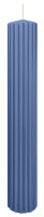 Kerzen-Gerillt in Graublau 300 x Ø 45 mm im 4er Set