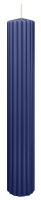 Kerzen-Gerillt in Dunkelblau 300 x Ø 45 mm im 4er Set