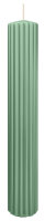 Kerzen-Gerillt in Reseda 300 x Ø 45 mm im 4er Set