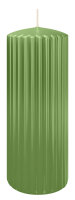 Kerzen-Gerillt in Aloe Vera 200 x Ø 80 mm im 4er Set