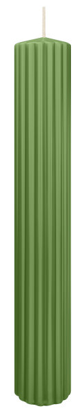 Kerzen-Gerillt in Aloe Vera 300 x Ø 45 mm im 4er Set