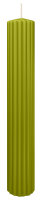 Kerzen-Gerillt in Grün 300 x Ø 45 mm im 4er Set