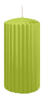 Kerzen-Gerillt in Apfelgrün 150 x Ø 80 mm im...