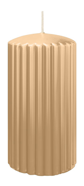 Kerzen-Gerillt in Sand 150 x Ø 80 mm im 4er Set