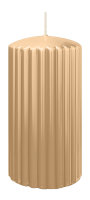 Kerzen-Gerillt in Sand 150 x Ø 80 mm im 4er Set