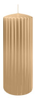 Kerzen-Gerillt in Sand 200 x Ø 80 mm im 4er Set