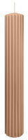 Kerzen-Gerillt in Caramel 300 x Ø 45 mm im 4er Set