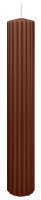 Kerzen-Gerillt in Kastanie 300 x Ø 45 mm im 4er Set