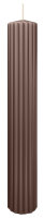 Kerzen-Gerillt in Taupe 300 x Ø 45 mm im 4er Set
