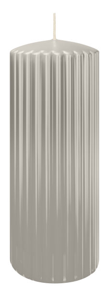 Kerzen-Gerillt in Zinn 200 x Ø 80 mm im 4er Set