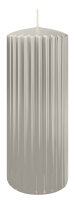 Kerzen-Gerillt in Zinn 200 x Ø 80 mm im 4er Set