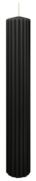 Kerzen-Gerillt in Grau 300 x Ø 45 mm im 4er Set