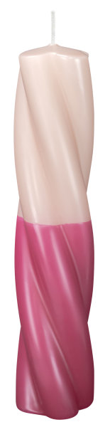 Kerzen Elegant Twist Magenta-Lachs 200 x Ø 40 mm, 1 Stück