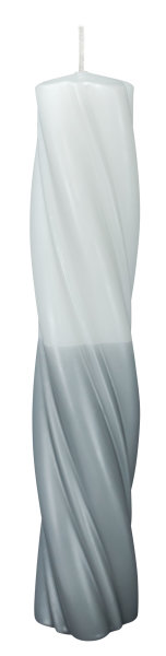 Kerzen Elegant Twist Grau-Zinn 300 x Ø 60 mm, 1 Stück