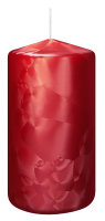 Kerzen Eis Effect Bordeaux 130 x Ø 68 mm 4er Set