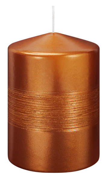 Kerzen Finesse Bernstein-Metallic 100 x Ø 68 mm 4er Set