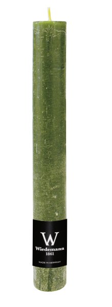 Durchgefärbte Rustik Stabkerze Olive 280 x Ø 35 mm, 1 Stück